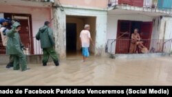 Inundaciones en algunas zonas de la ciudad de Guantánamo.