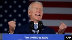 El ex vicepresidente y precandidato demócrata a la Casa Blanca para las elecciones de noviembre, Joe Biden (Foto: Jim Watson/AFP).