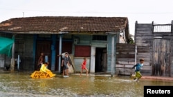 Inundaciones por huracán Milton en Batabanó. REUTERS/Norlys Perez