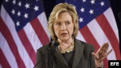 Hillary Clinton durante un discurso en la prestigiosa Stern Business School de Nueva York.