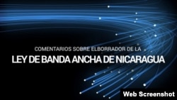 Proyecto Ley Internet Nicaragua.