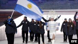 La delegación de Argentina en los Juegos de Sochi.