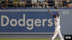 El cubano Yasiel Puig de Los Ángeles Dodgers. 