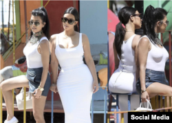 Las Kardashians haciendo lo que saben, posar...