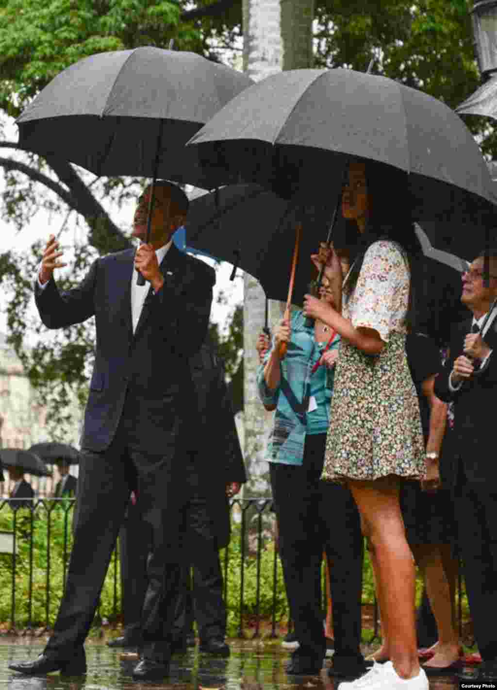 El presidente Obama en La Habana Vieja.