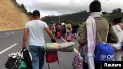 Migrantes venezolanos en Ecuador