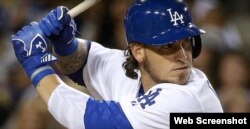 Yasmani Grandal, receptor de los Dodgers de Los Ángeles.