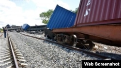 Accidente ferroviario en linea de Mariel a Matanzas