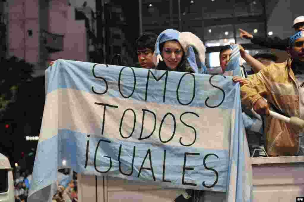 Los seguidores de la selección argentina