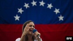 La diputada venezolana y dirigente de oposición, María Corina Machado.