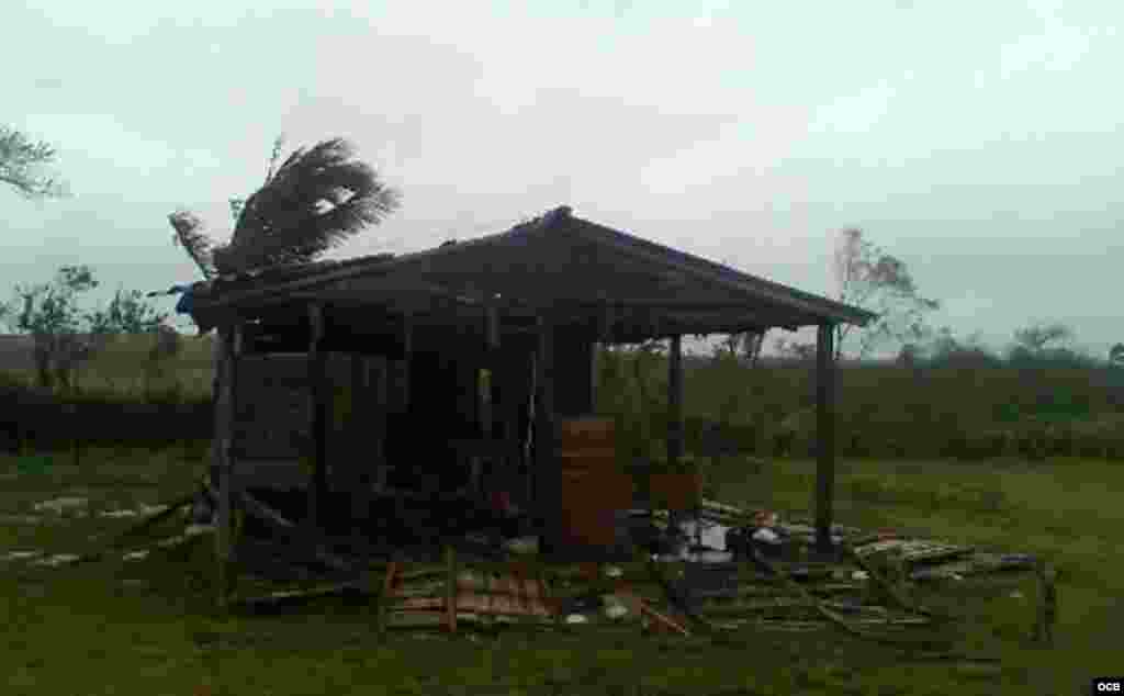 Vivienda arrasada por Irma / Cortesía Félix Llerena