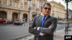 Rafael Correa estuvo en La Habana, Cuba, en abril de 2018.