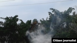 Incendio en el reparto Primero de Mayo, en Boyeros,