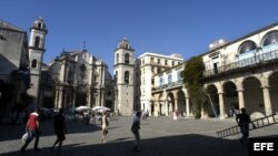 Plaza de la Catedral en La Habana.