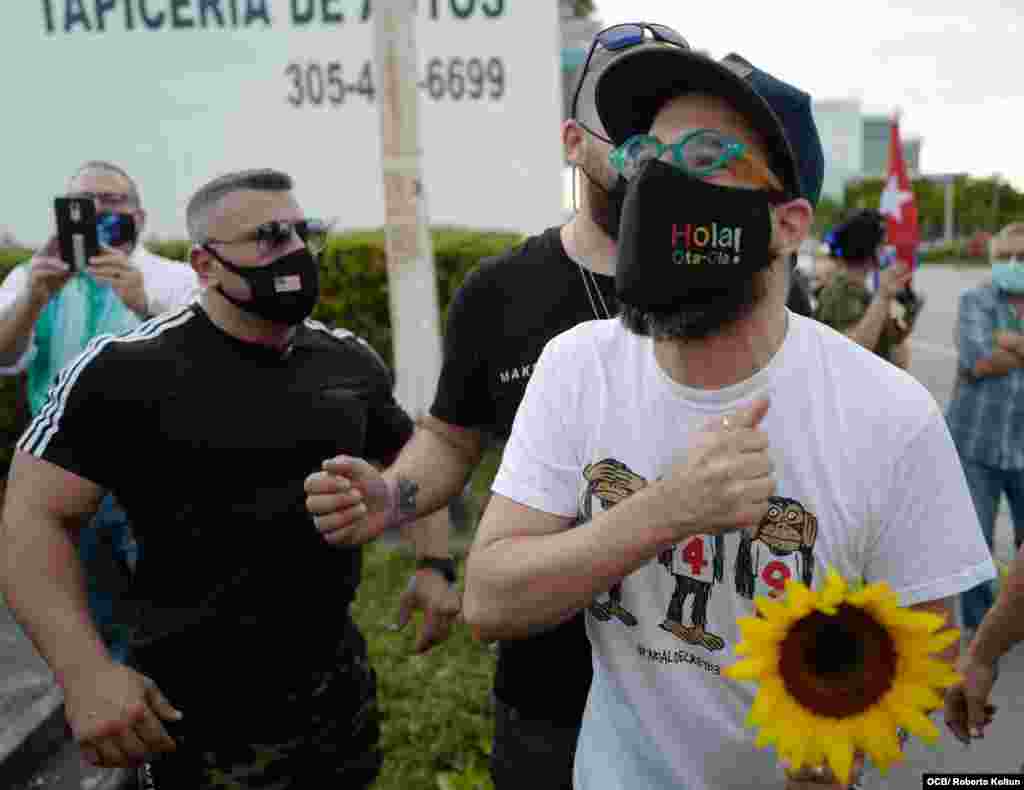 Exiliados cubanos dan su apoyo al movimiento San Isidro 