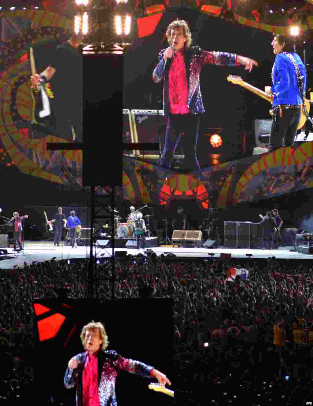  La legendaria banda de rock británica The Rolling Stones ofrece un concierto hoy, viernes 25 de marzo de 2016, en la Ciudad Deportiva de La Habana (Cuba), con una audiencia multitudinaria. "Sus Satánicas Majestades", 